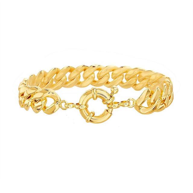 Paige Harper 14k Gold Plated Cuban Chain Bracelet, Womens Gold Tone Product Image