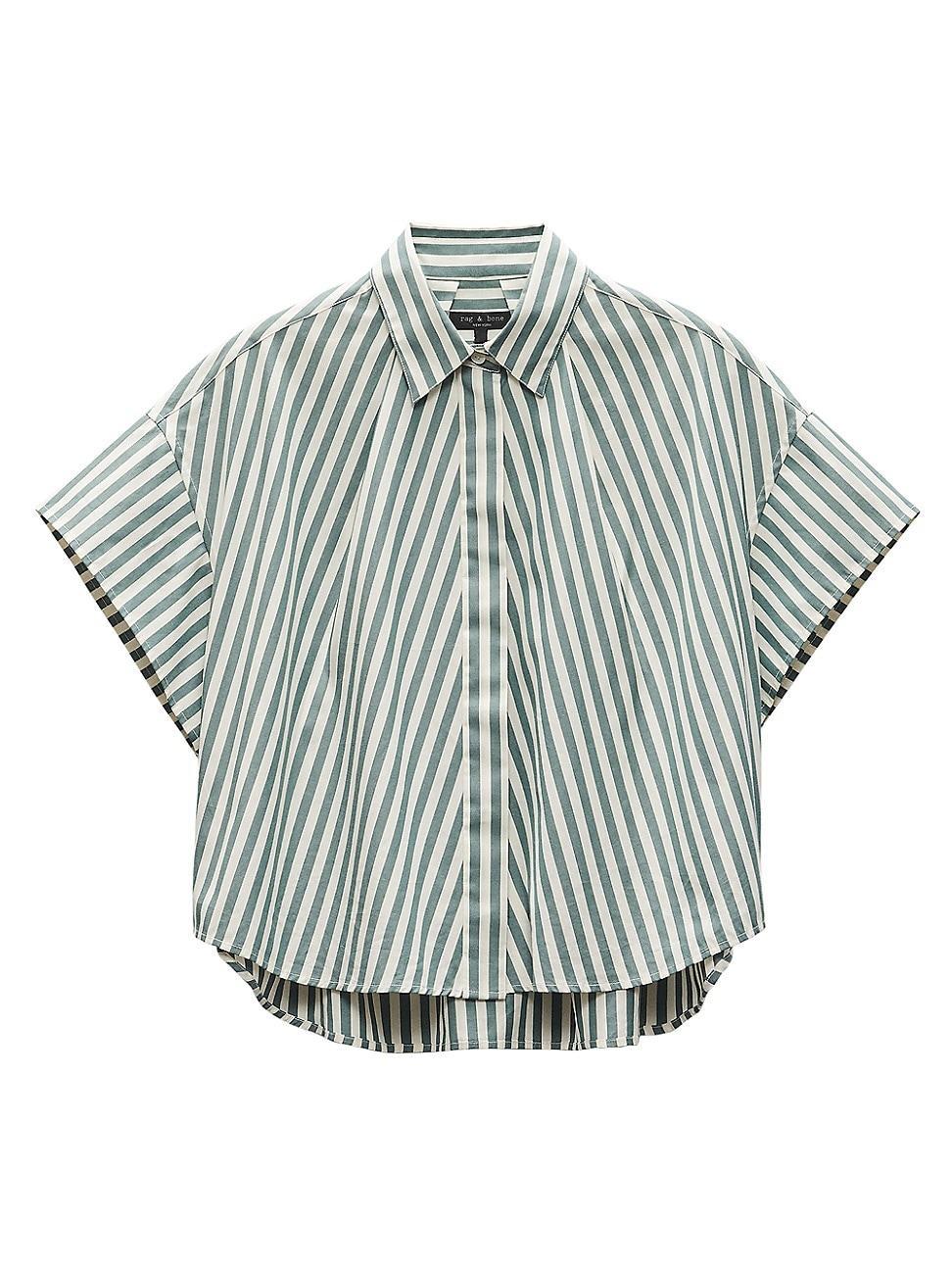 Womens Martha Striped Cotton Poplin Shirt Product Image