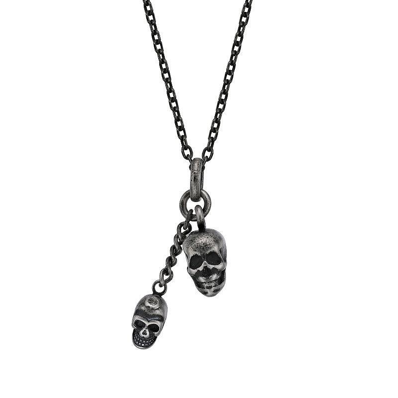 LYNX Mens Stainless Steel Skull Necklace Product Image