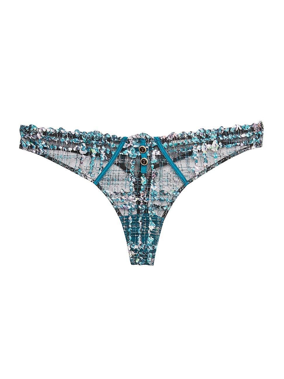 Womens Gabrielle Embroidery Thong Product Image