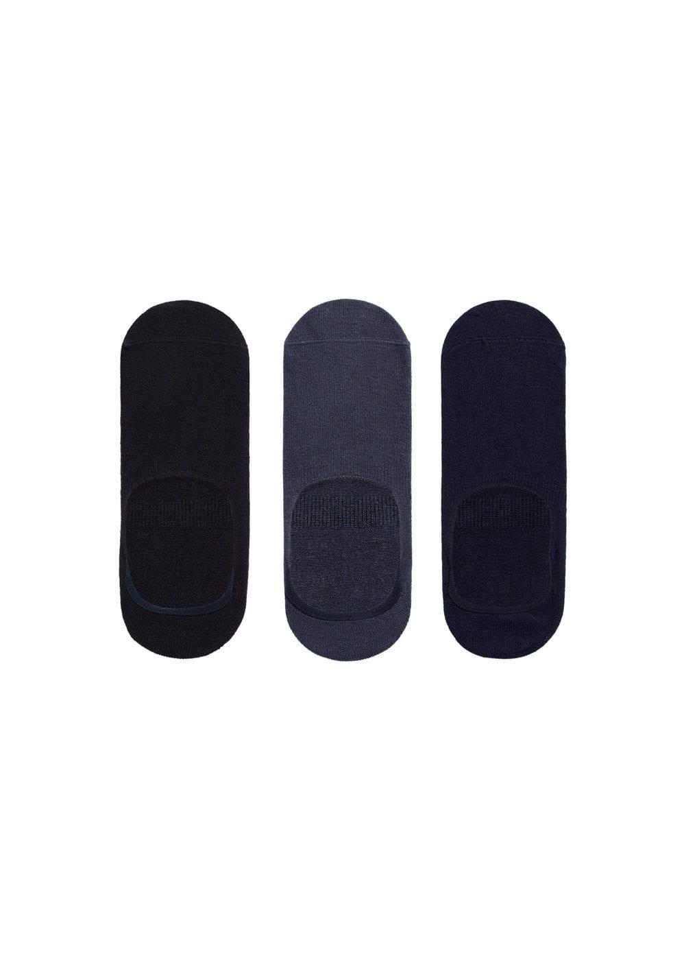 MANGO MAN - Pack of 3 cotton socks dark navyMen Product Image