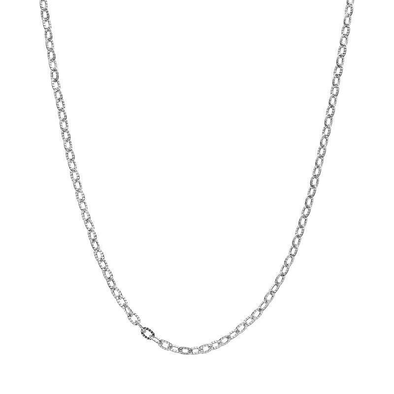 Blue La Rue Stainless Steel Rolo Chain Necklace - 24 in., Womens, Silver Product Image