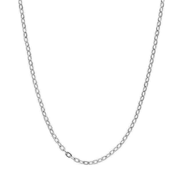 Blue La Rue Stainless Steel Rolo Chain Necklace - 24 in., Womens, Silver Product Image