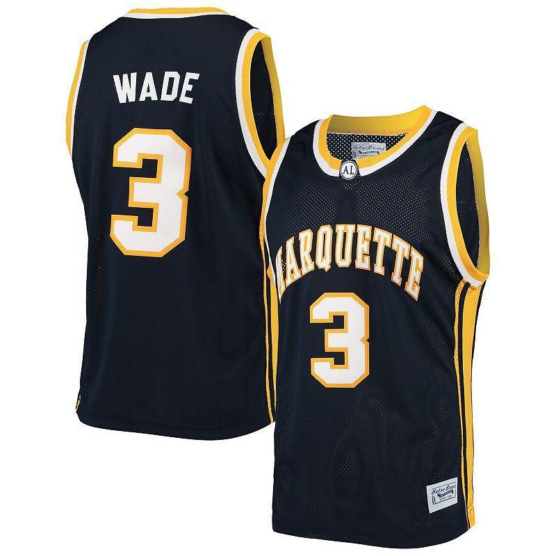 Mens Original Retro Brand Dwyane Wade Navy Marquette Golden Eagles Alumni Basketball Jersey Mrq Blue Product Image