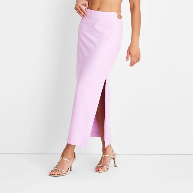 Womens Cutout O-Ring Maxi Skirt - Future Collective with Jenee Naylor Lilac Purple 14 Product Image