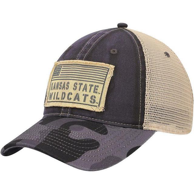 Mens Colosseum Charcoal Kansas State Wildcats OHT Military Appreciation United Trucker Snapback Hat Product Image