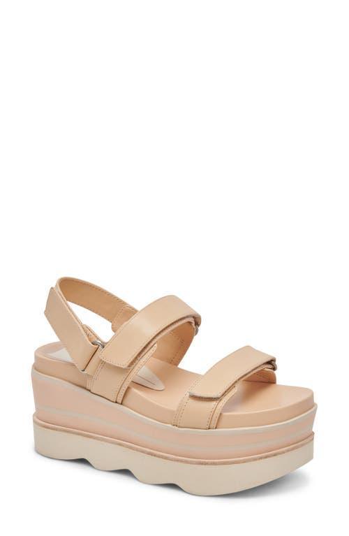 DOLCE VITA Izak Platform Wedge Sandal In Beige Product Image