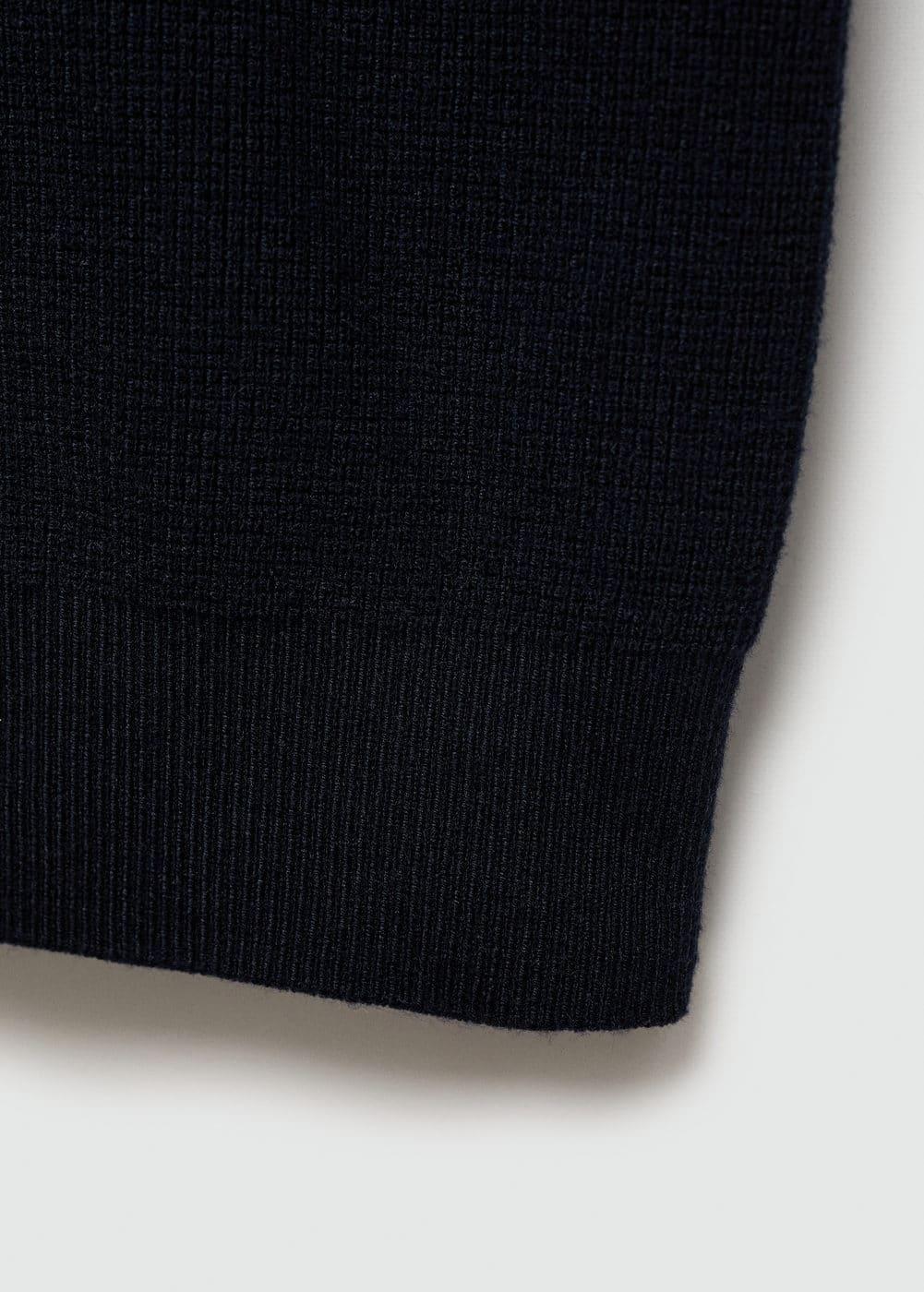 MANGO MAN - Knitted polo shirt with zip dark navyMen Product Image