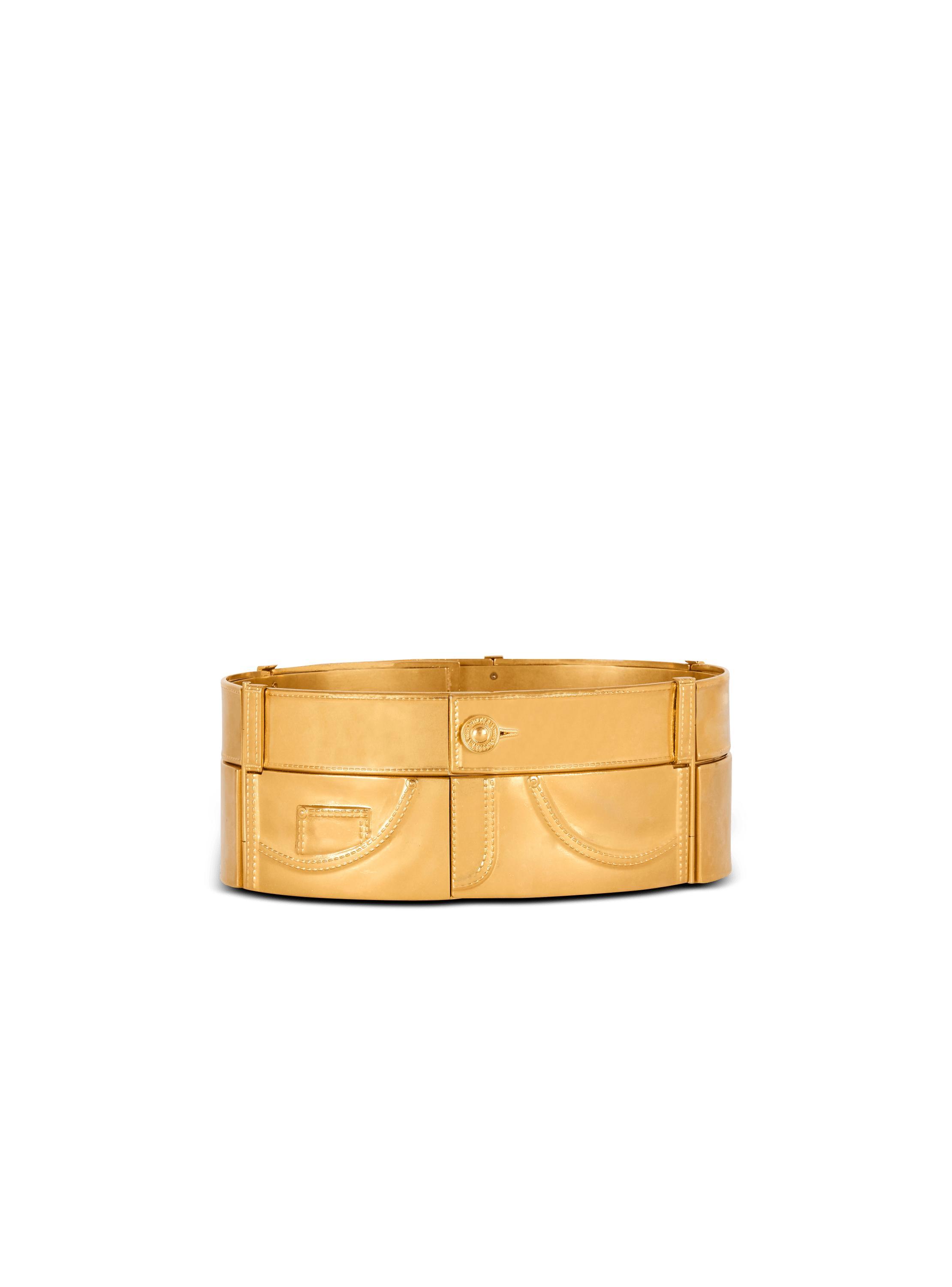 Brass belt with jeans effect Product Image