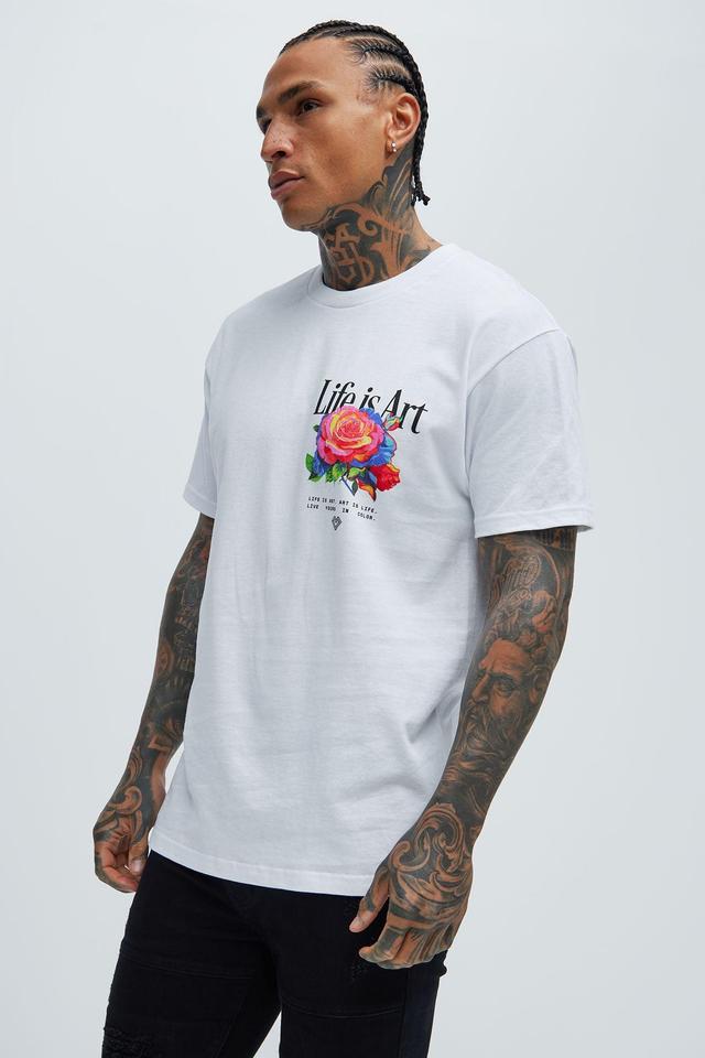 Life Is Art Short Sleeve Tee - White Product Image