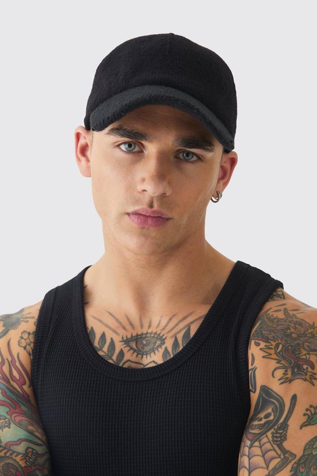 Knitted Baseball Cap | boohooMAN USA Product Image