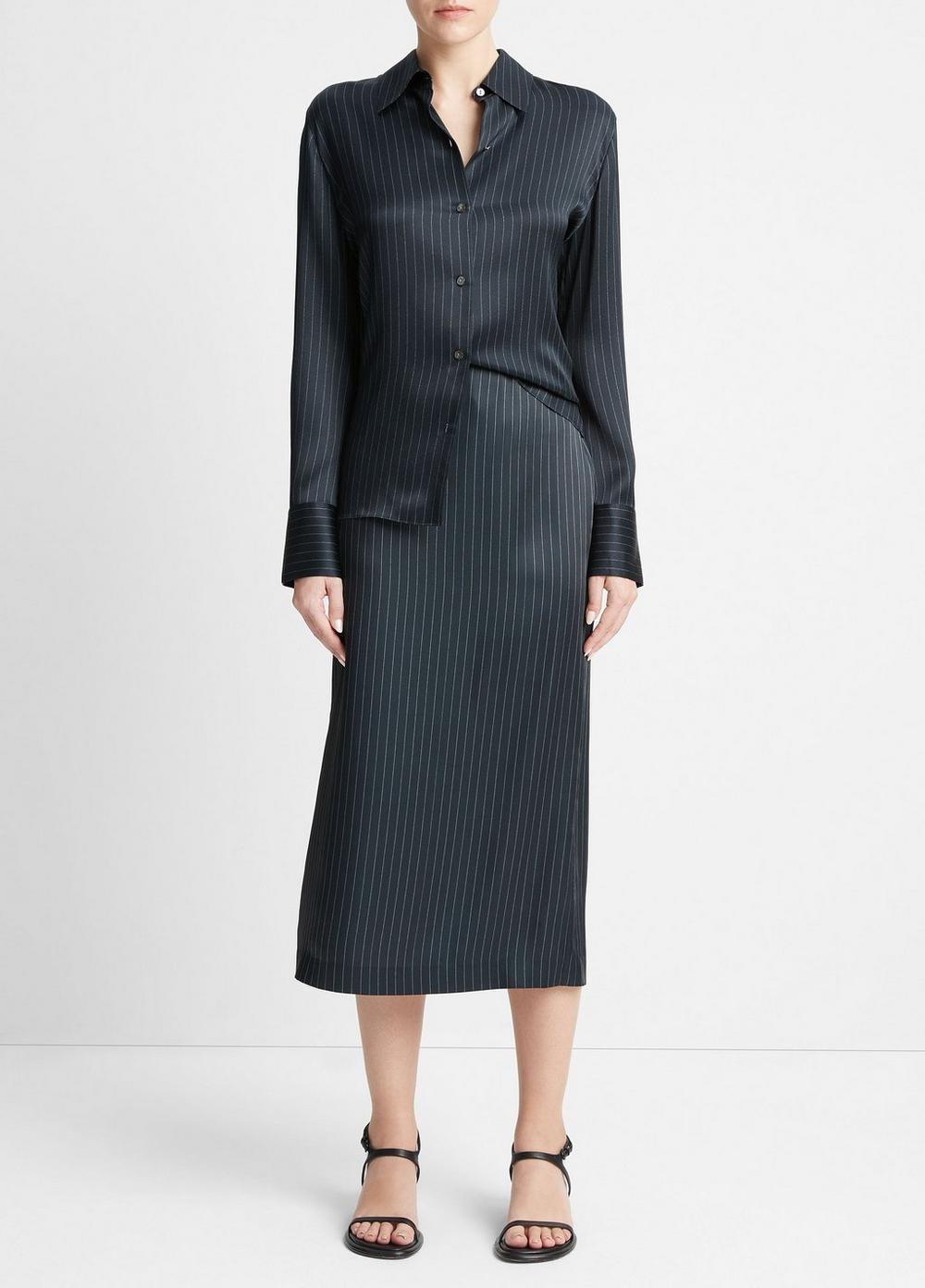 Pinstripe Lean Pencil Skirt Product Image