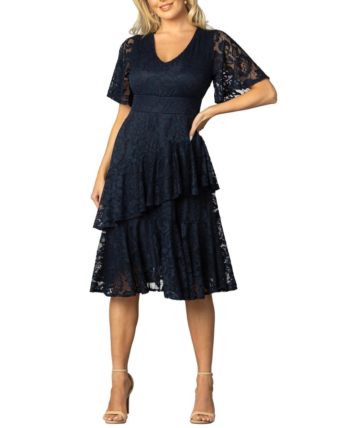 Womens Lace Affair Tiered Cocktail Dress product image