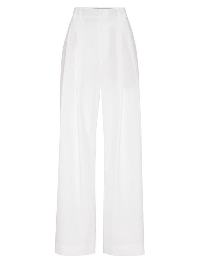 Womens Lightweight Wrinkled Baggy Wide Trousers Product Image