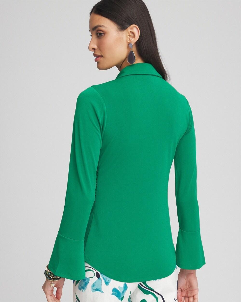 Collared Ruched Seam Top Product Image