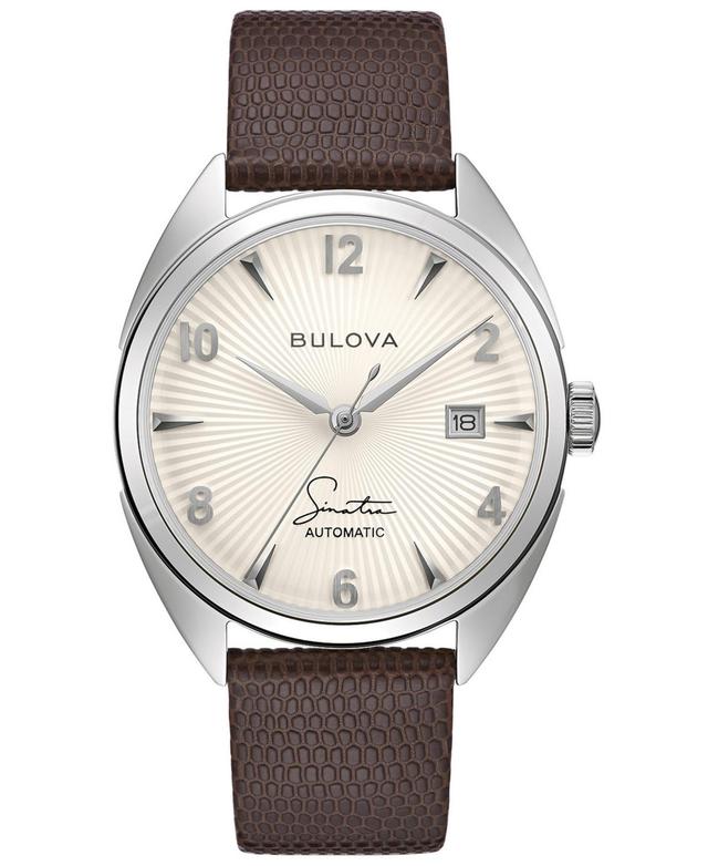 Men's Bulova Frank Sinatra 'Fly Me To The Moon' Collection Strap Watch with White Dial (Model: 96B347) Product Image