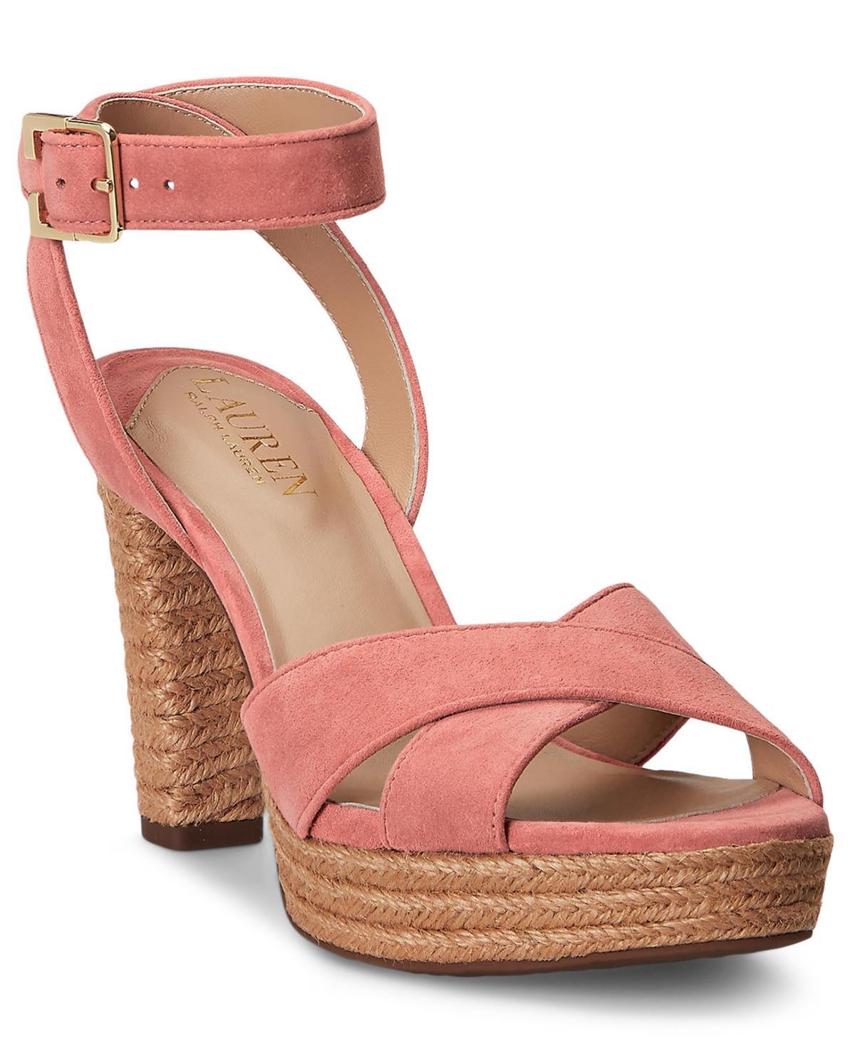 Lauren Ralph Lauren Womens Sasha Ankle-Strap Platform Dress Sandals Product Image