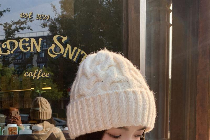 Plain Knit Beanie Product Image