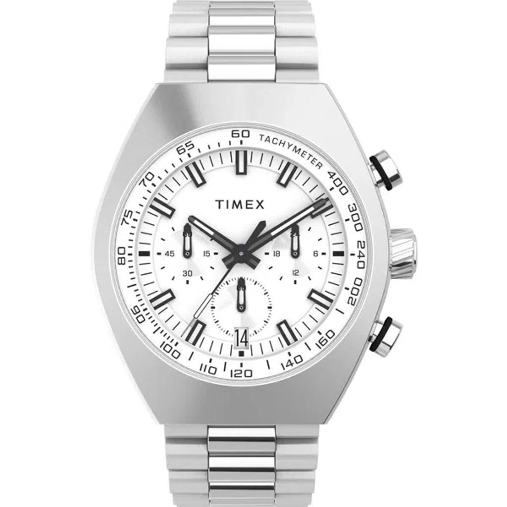 TIMEX ® Legacy Chronograph Bracelet Watch, 11mm X 22mm In Stainless Steel Product Image