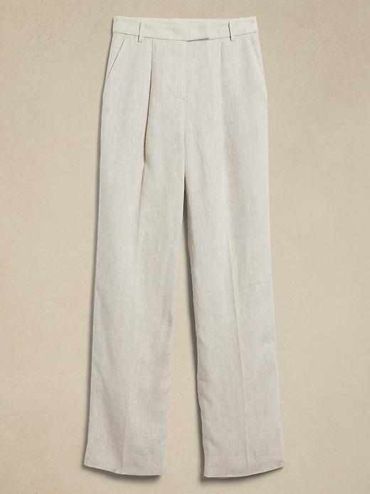 Lina Straight Linen Pant Product Image