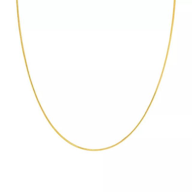 PRIMROSE 18k Gold Over Silver Snake Chain Necklace, Womens Yellow Product Image