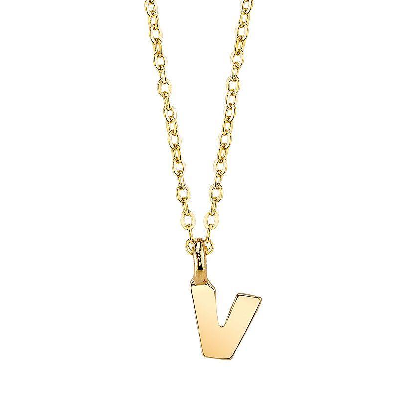 1928 Initial Pendant Necklace, Womens Yellow Product Image