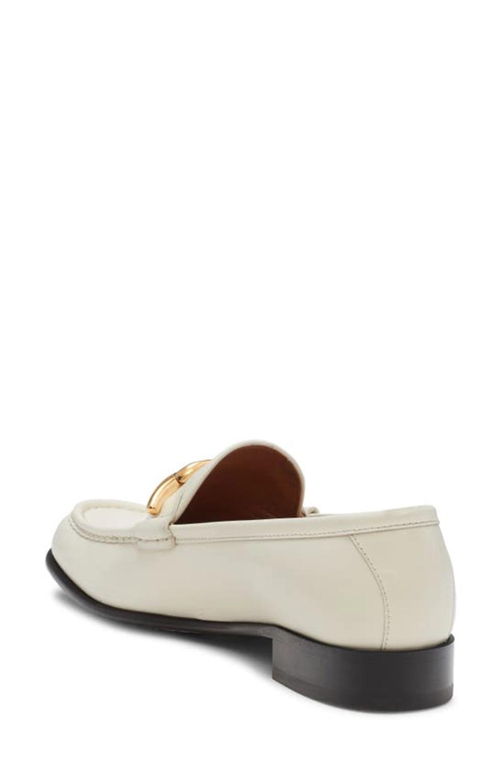 VALENTINO GARAVANI Gate Vlogo Leather Loafers In Winter Wht Product Image