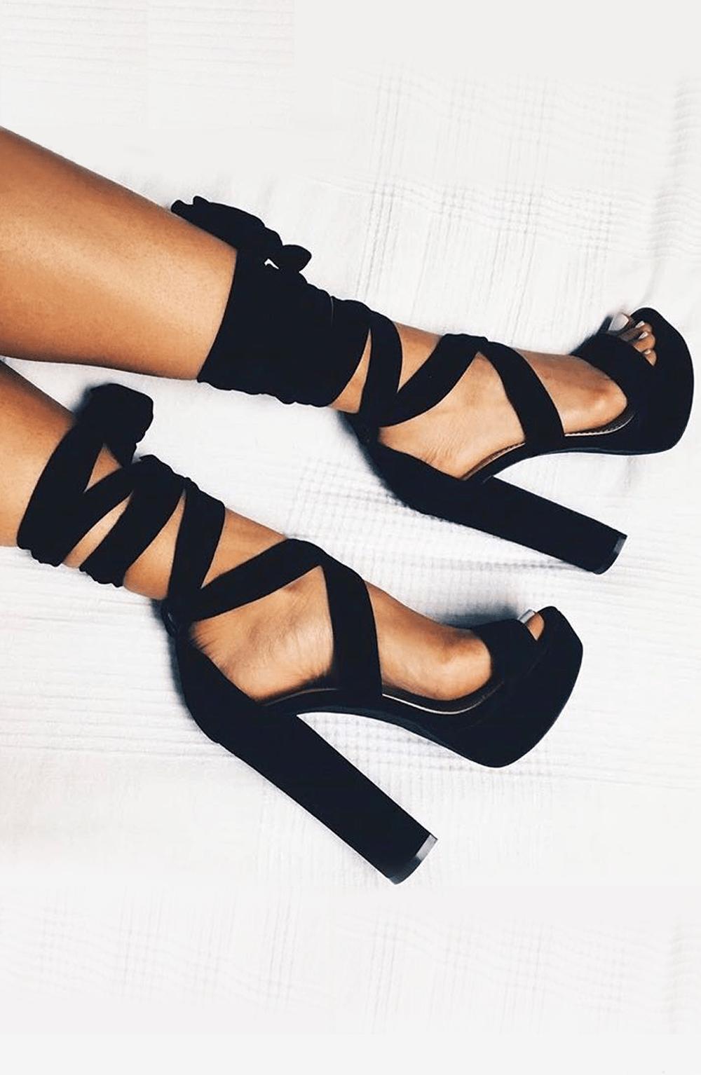 Danica Block Heels - Black Product Image