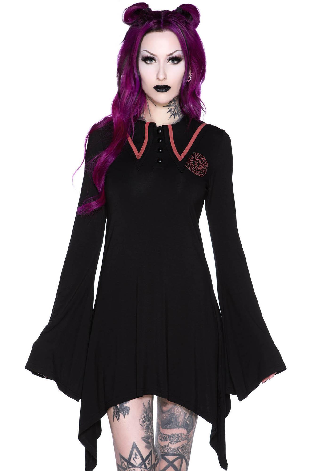 En-Crypted Collar Dress - Resurrect Female Product Image