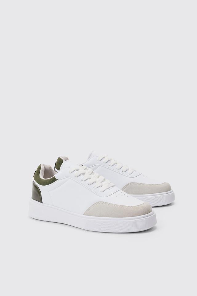 Chunky Sole Sneakers In White | boohooMAN USA Product Image