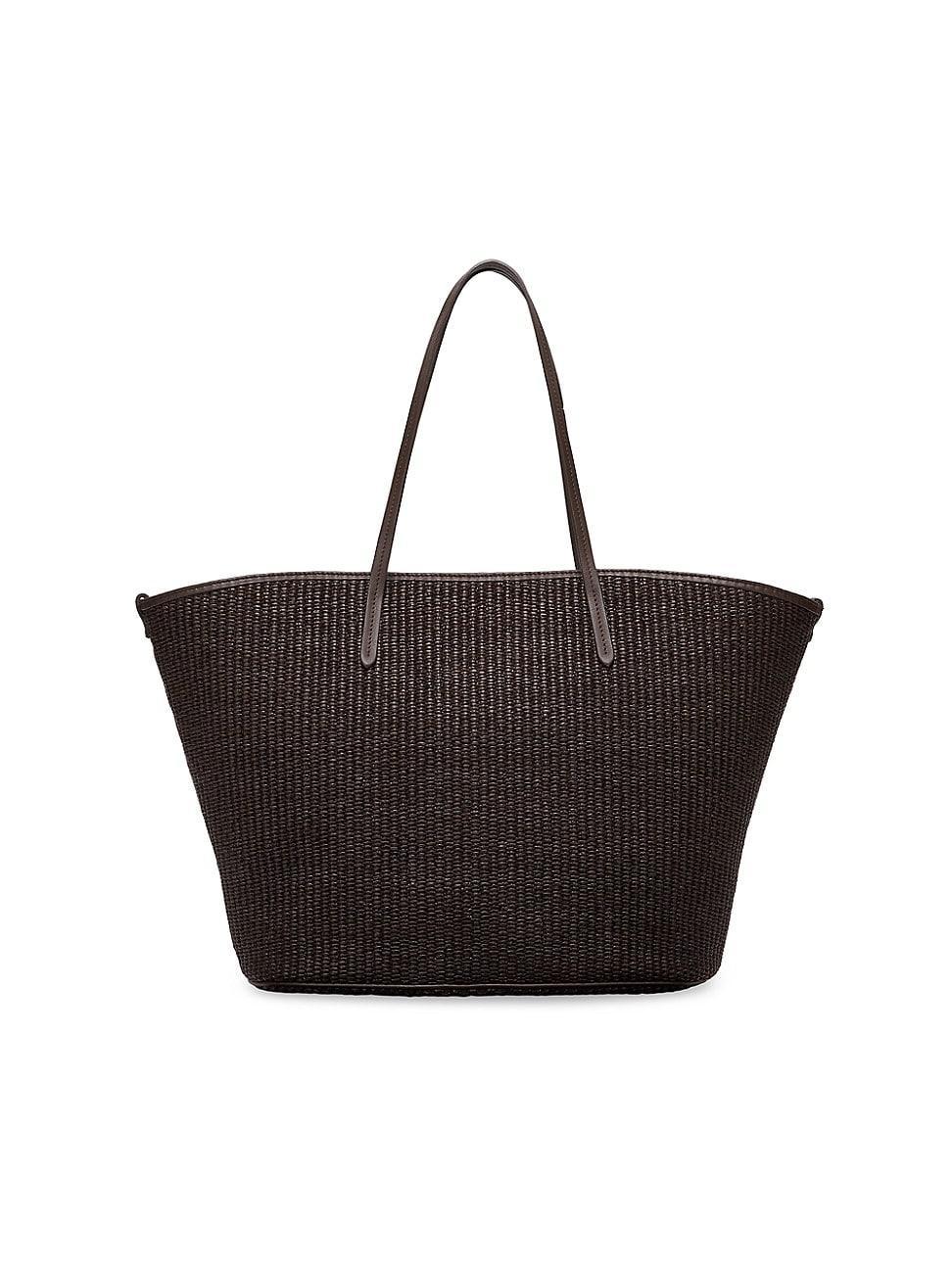 Womens Techno Cotton Raffia Shopper Bag with Monili Product Image