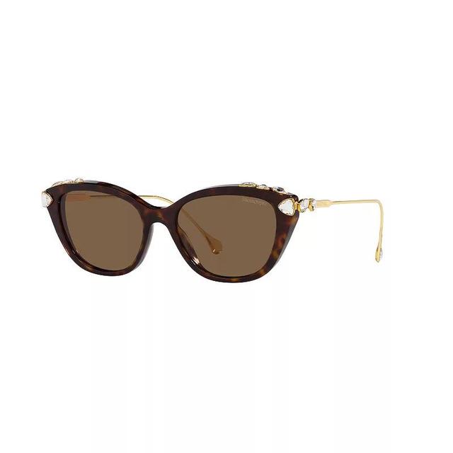 Womens Swarovski 0SK6010 53mm Cat Eye Sunglasses, White Product Image