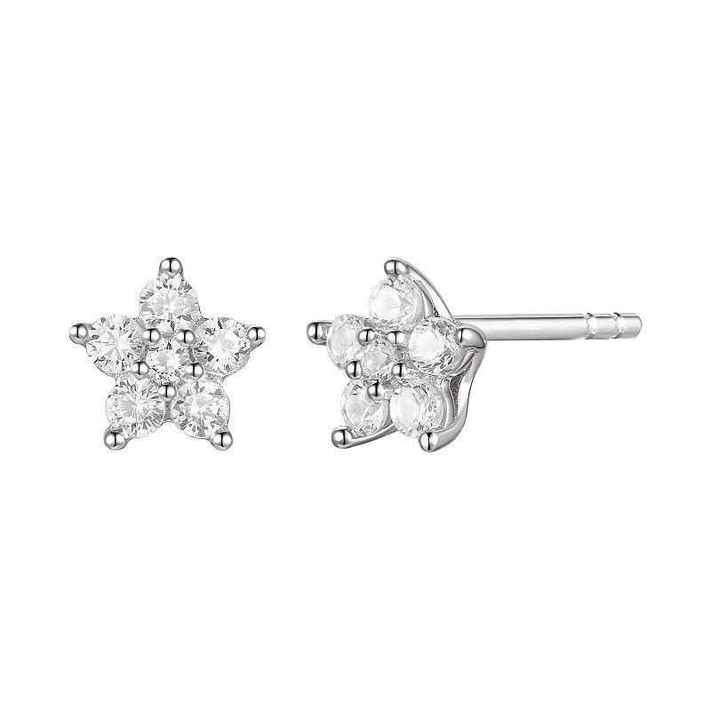 1/4 Carat T.W. Diamond Star Stud Earrings, Womens, Sterling Product Image