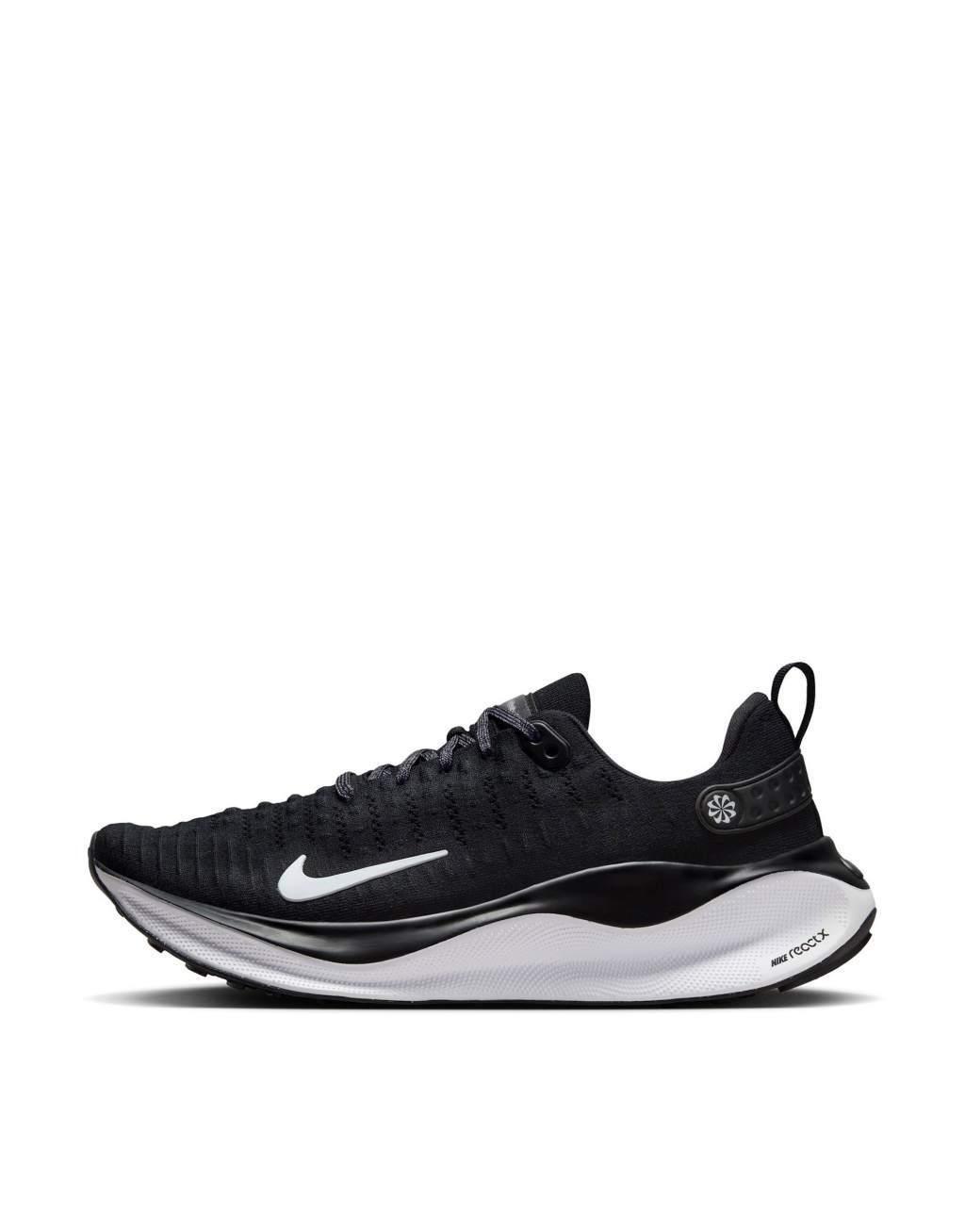 Nike Running Reactx Infinity Run sneakers in black and white Product Image