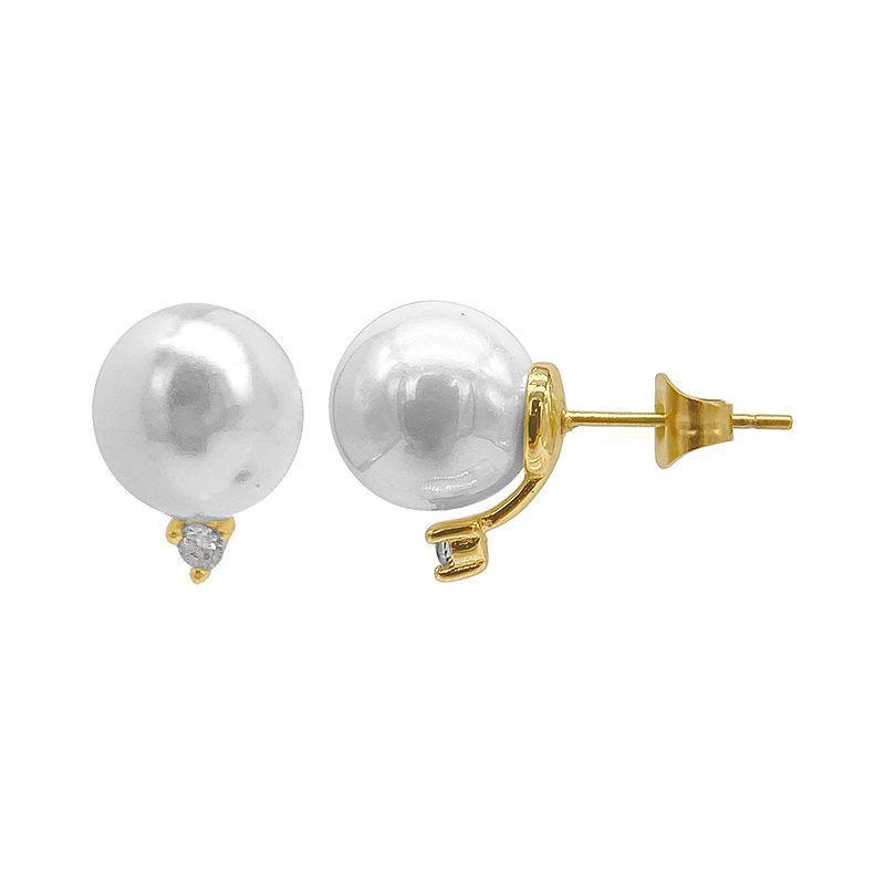 Adornia Imitation Pearl and Crystal Earrings Product Image