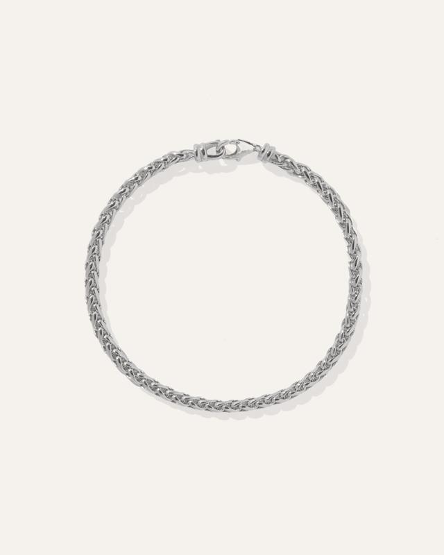 Silver Hook Wheat Chain Bracelet Product Image