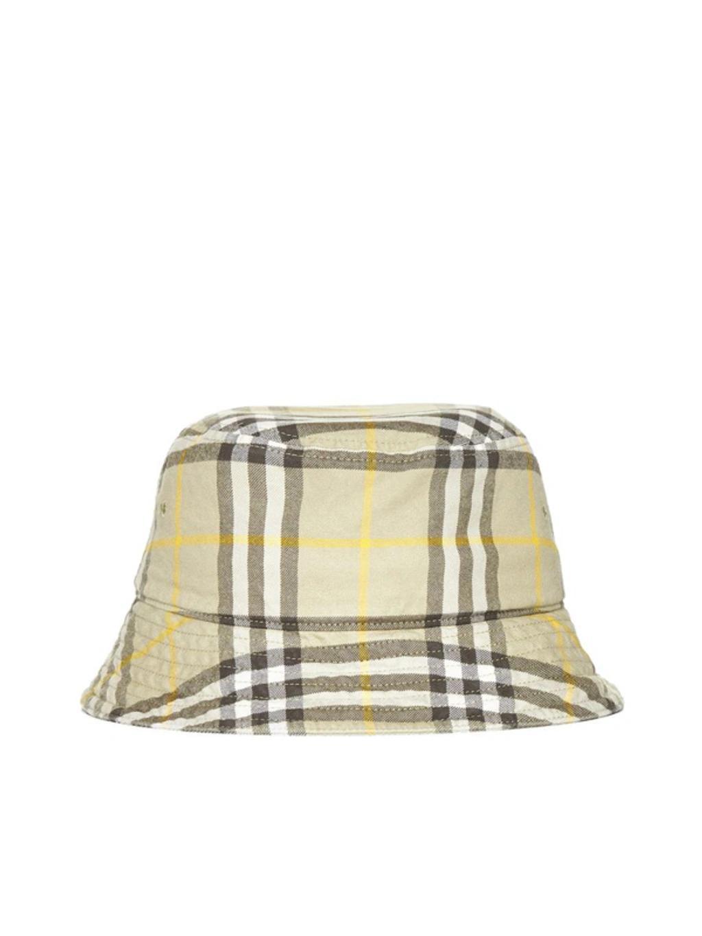 Archive Check Cotton Bucket Hat In Hunter Product Image