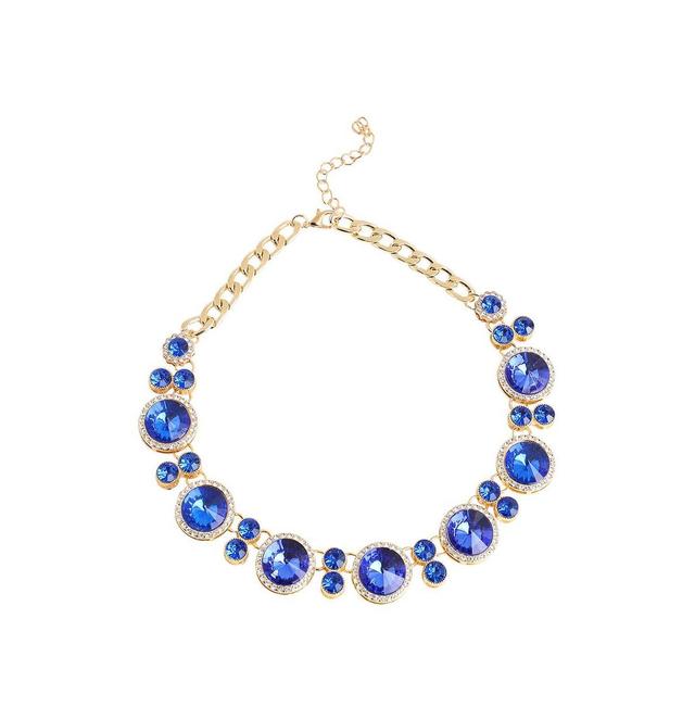 Sohi Womens Gold Midnight Sky Statement Necklace Product Image