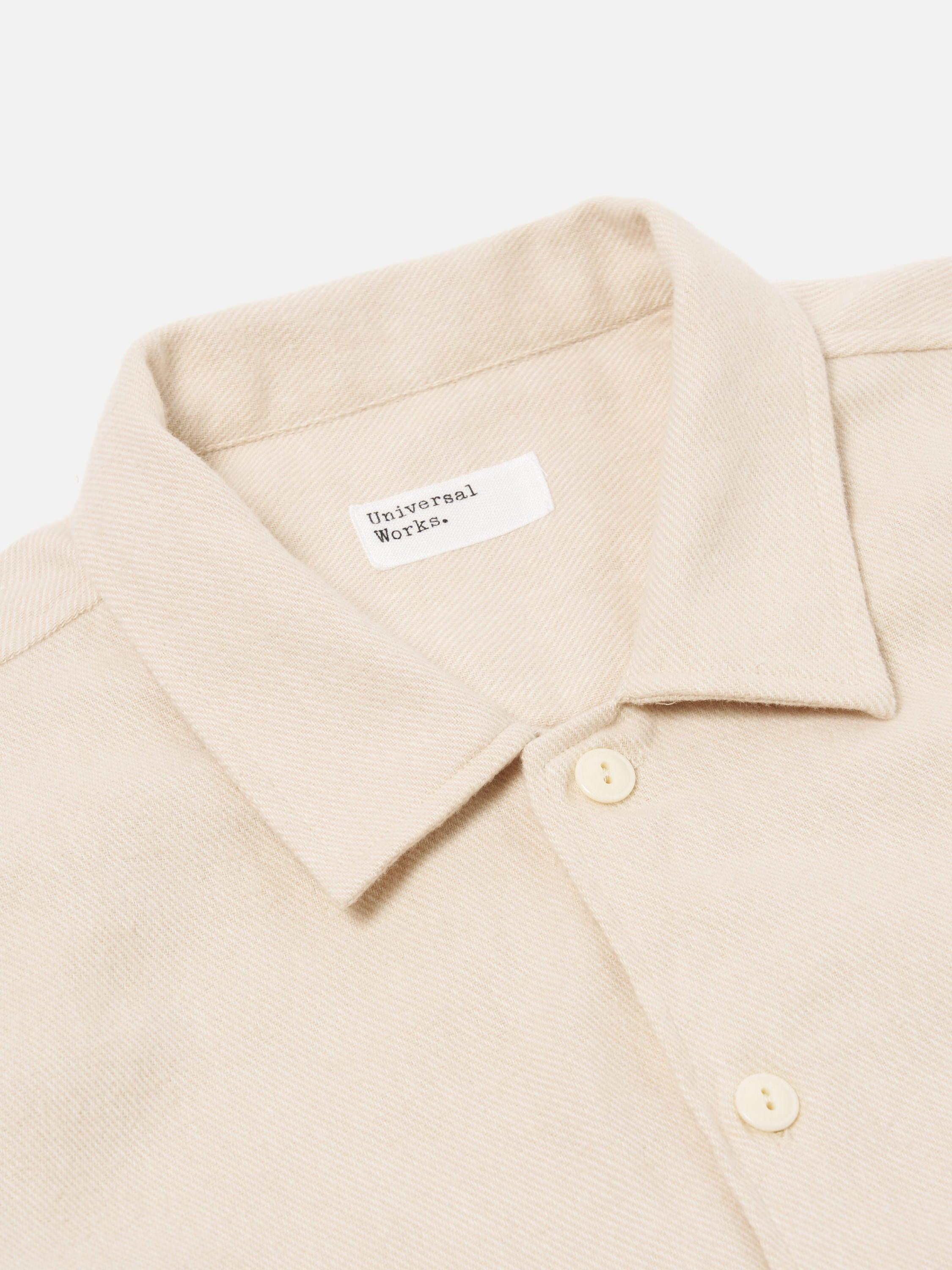 Universal Works L/S Utility Shirt in Ecru Alaska Cotton Product Image