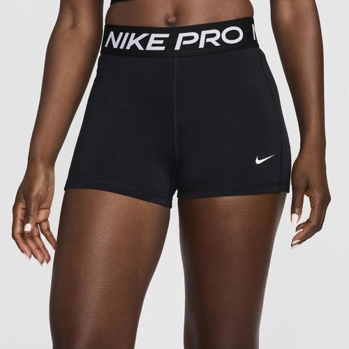 Nike Womens Pro 365 Medium Rise 3 DF Leak Protection Short - Black/White Product Image