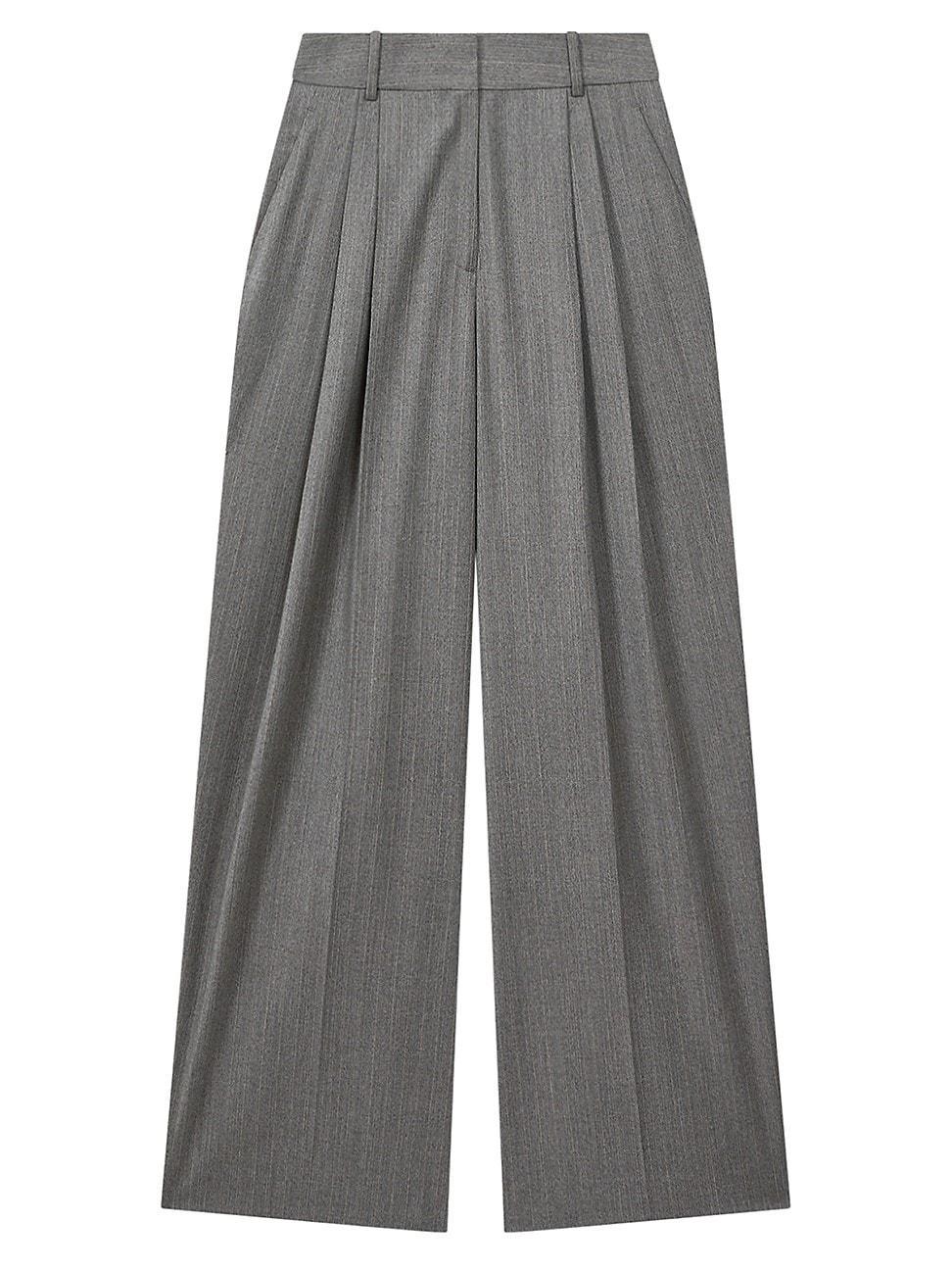 Womens Otis Wide-Leg Wool-Blend Pants Product Image