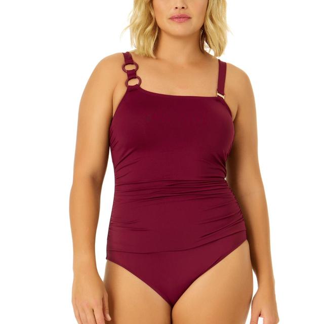 Women's Live In Color Ring Strap Asymmetric One Piece Swimsuit Product Image