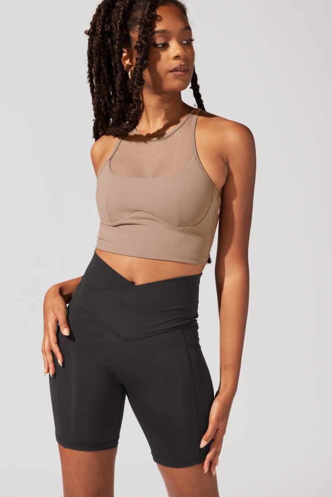 Celeste Mesh Crop Bralette - Leafless Tree Product Image