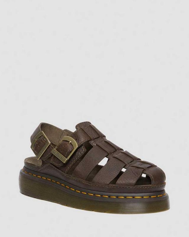 DR MARTENS Wrenlie Grizzly Leather Fisherman Sandals Product Image