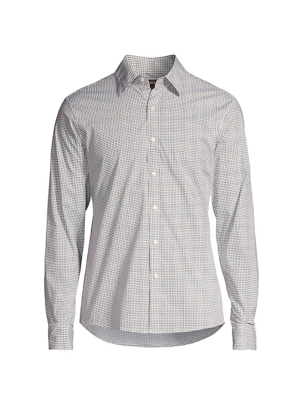 Mens Geo Pixel Stretch Slim-Fit Shirt Product Image