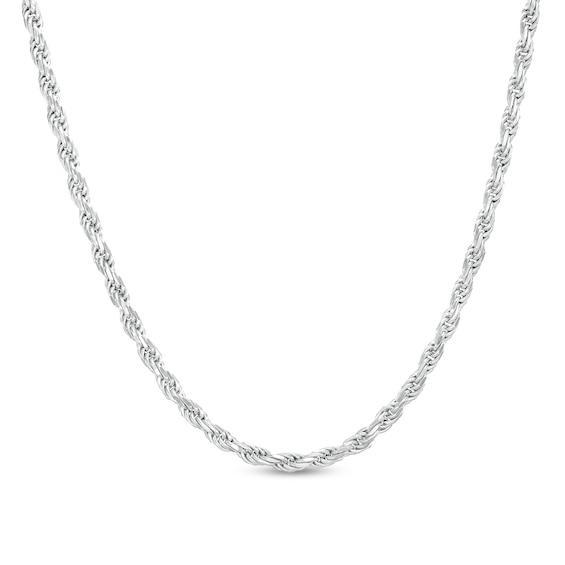 Men's 3.5mm Rope Chain Necklace in Solid Sterling Silver - 24" Product Image