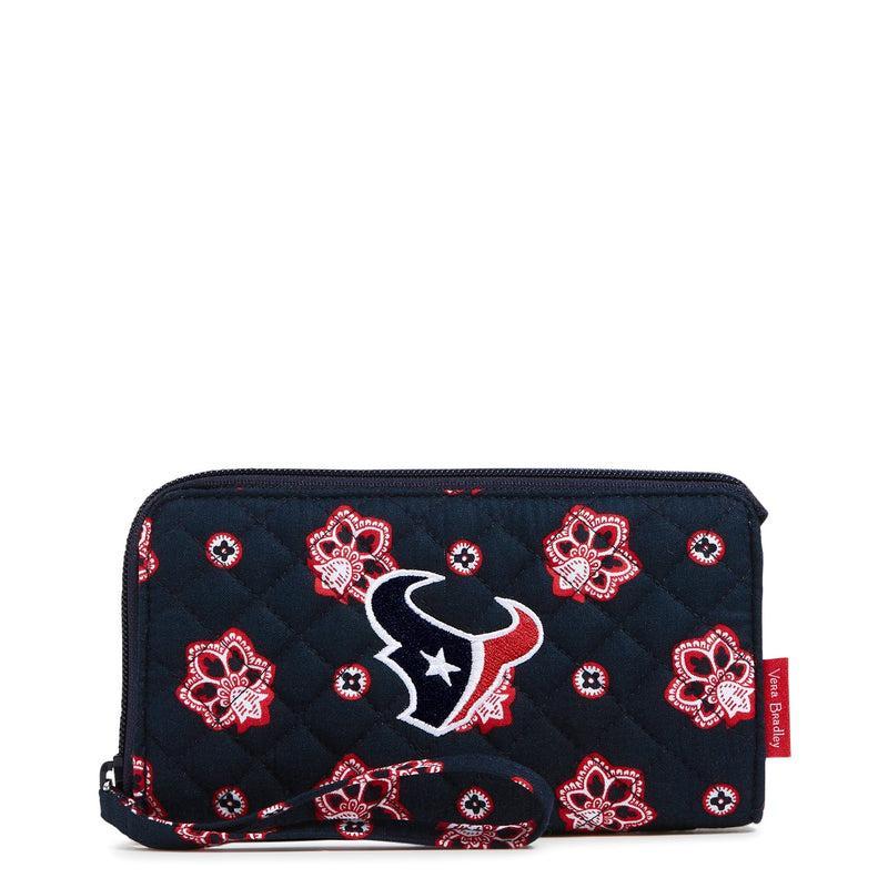 Vera Bradley NFL RFID Front Zip Wristlet Women in Houston Texans Bandana Product Image