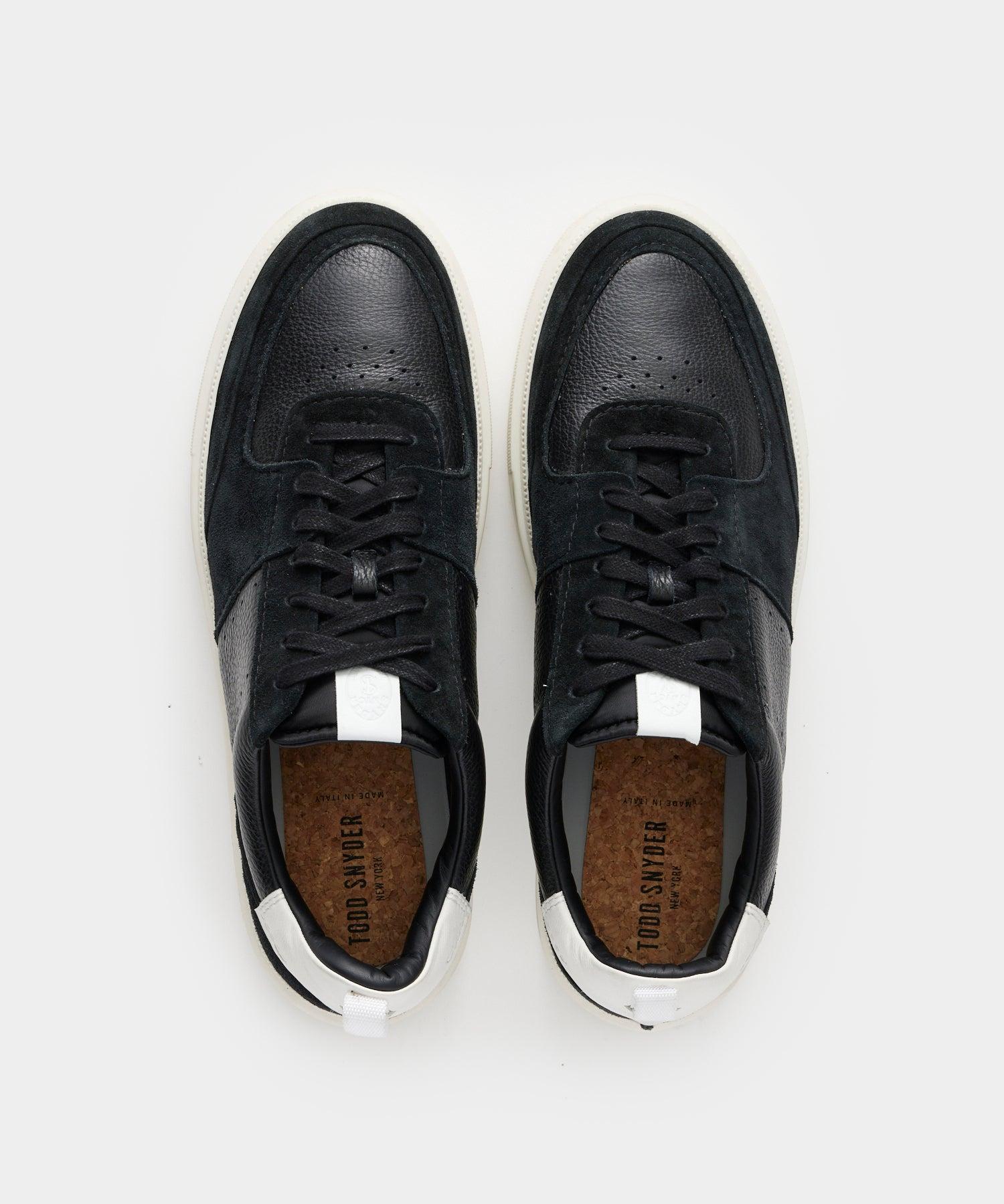 Tuscan Leather Court Shoe in Black Product Image