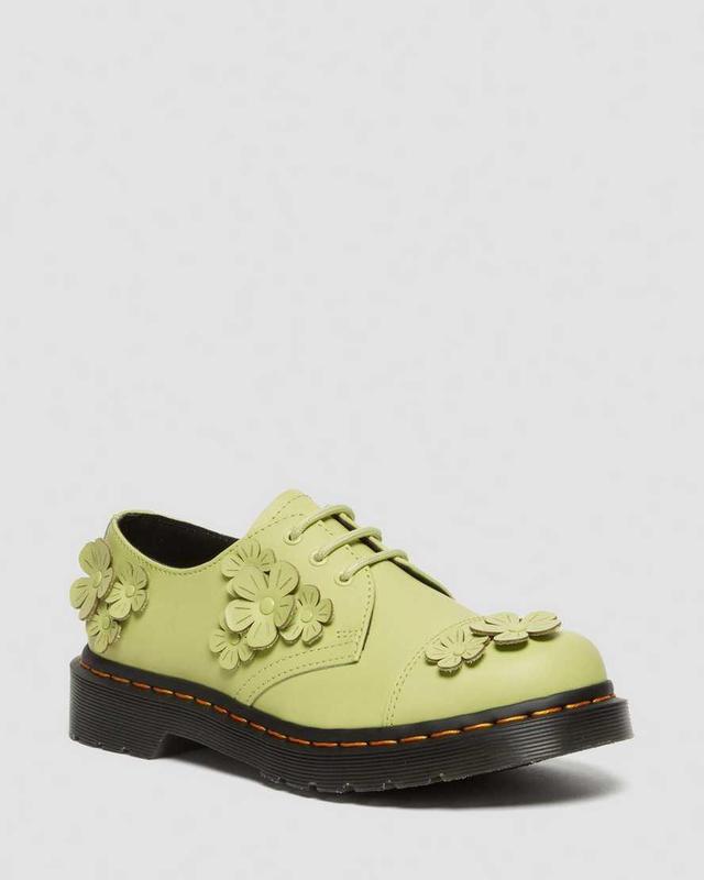 DR MARTENS 1461 Flower Applique Leather Oxford Shoes Product Image