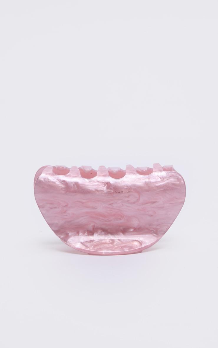 Pink Abstract Resin Hair Claw Clip Product Image